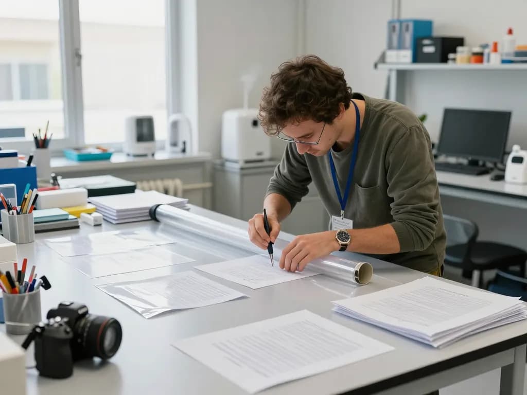 gỡ ép plastic hà nội in a professional workshop setting with technicians removing laminated documents safely and effectively