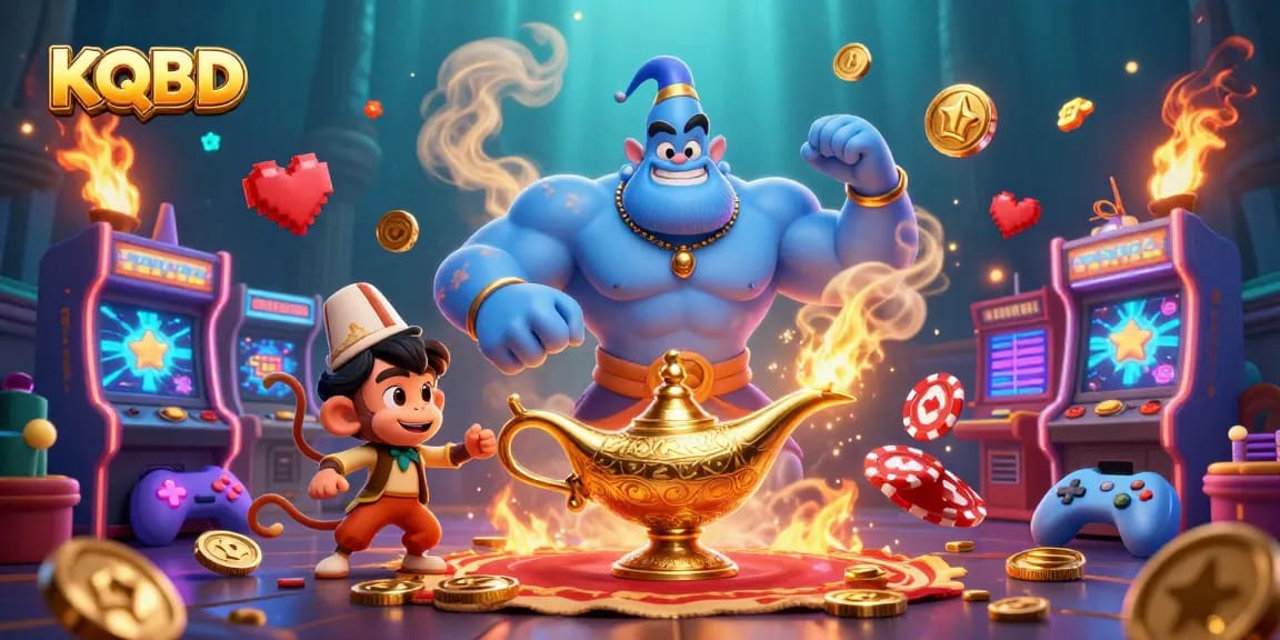 KQBD reveals exciting moments with a 3D Genie, poker chips, and glowing arcade games