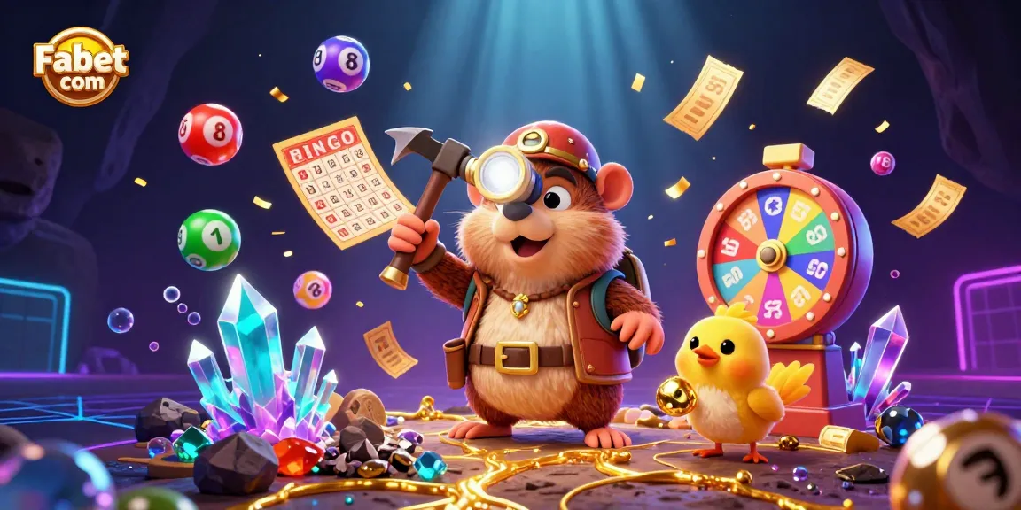 Join the fun with Fabet com as a treasure hunter mole uncovers hidden gems amidst a lottery chaos.