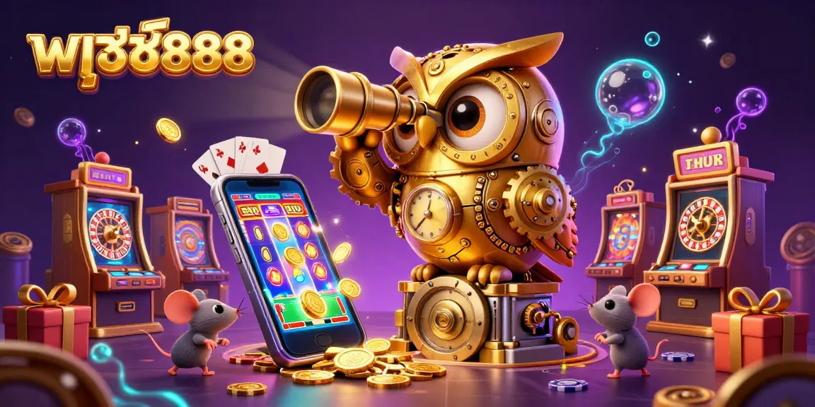 Experience thrilling games at พุซซี่888, featuring immersive slot machines and vibrant casino elements.