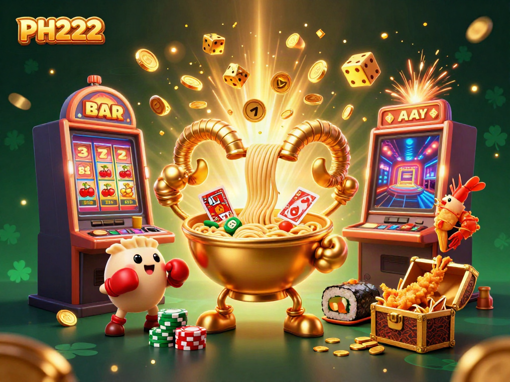 Experience excitement with PH222's online casino games featuring vibrant visuals and colorful characters.