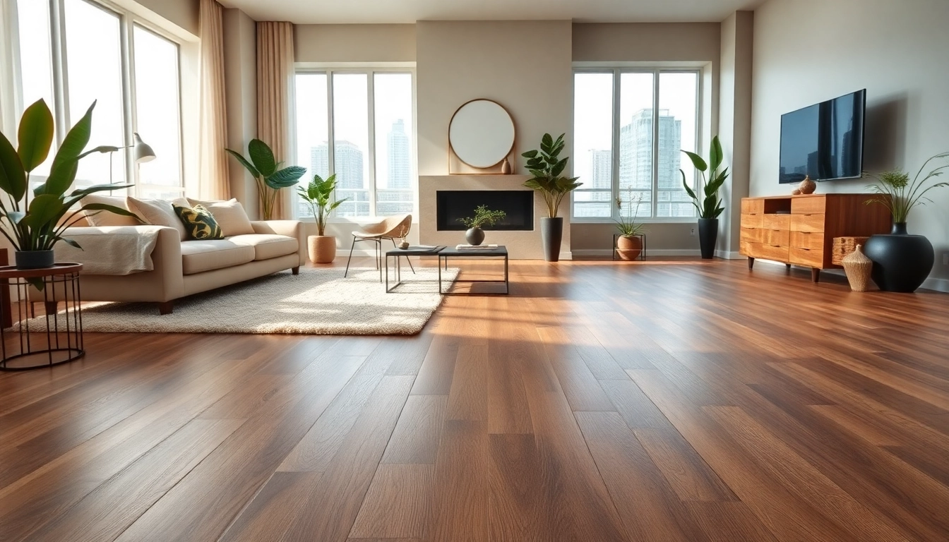Discover the elegant luxurious vinyl flooring near me in a stylish Chicago living room.