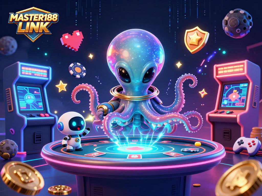 Experience winning with the MASTER188 LINK poker table, featuring unique characters and dynamic gaming elements!