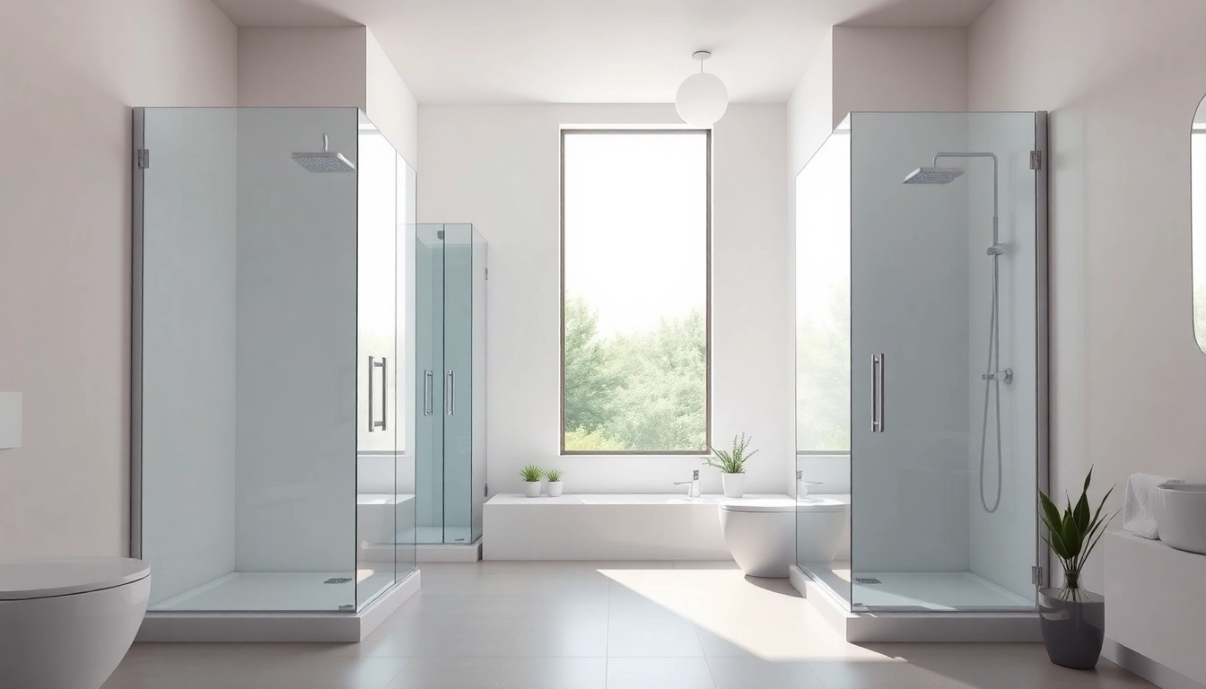 Experience elegant showers with modern design in a beautifully lit bathroom.