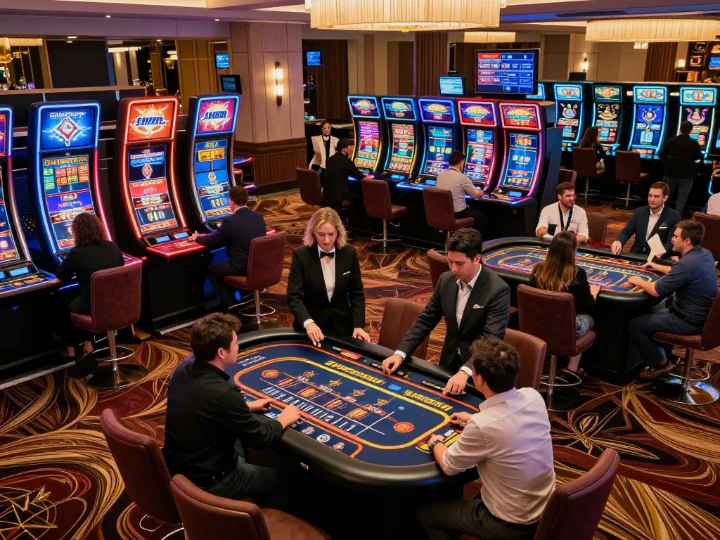 壹發娛樂 players enjoying the excitement of an online casino roulette game with vibrant lighting.
