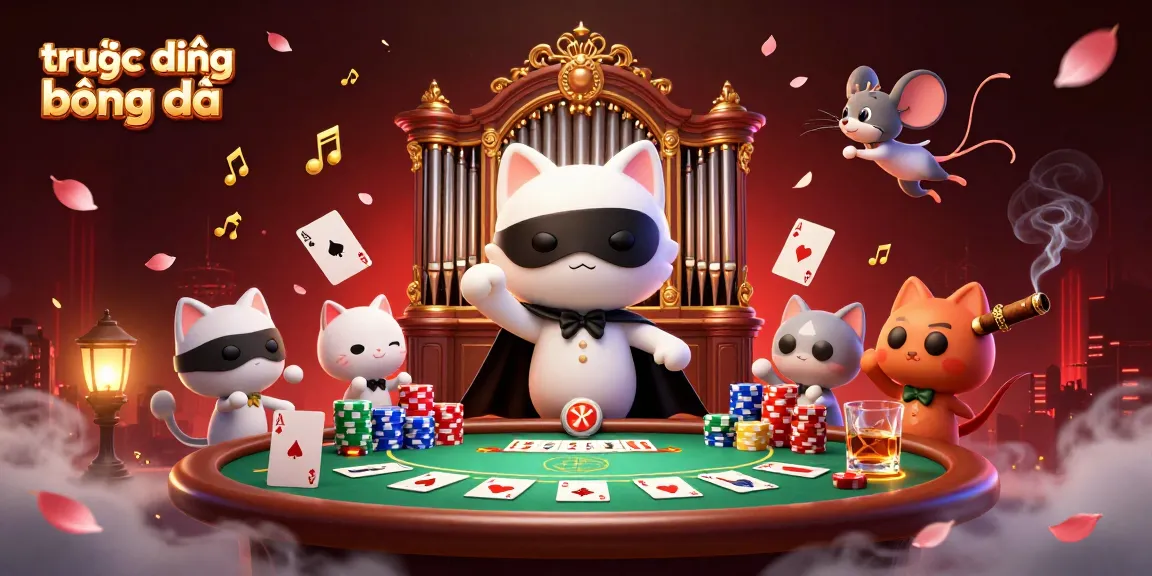 Experience trực tiếp bóng đá with the thrilling ambiance of vibrant casino elements and dynamic characters.