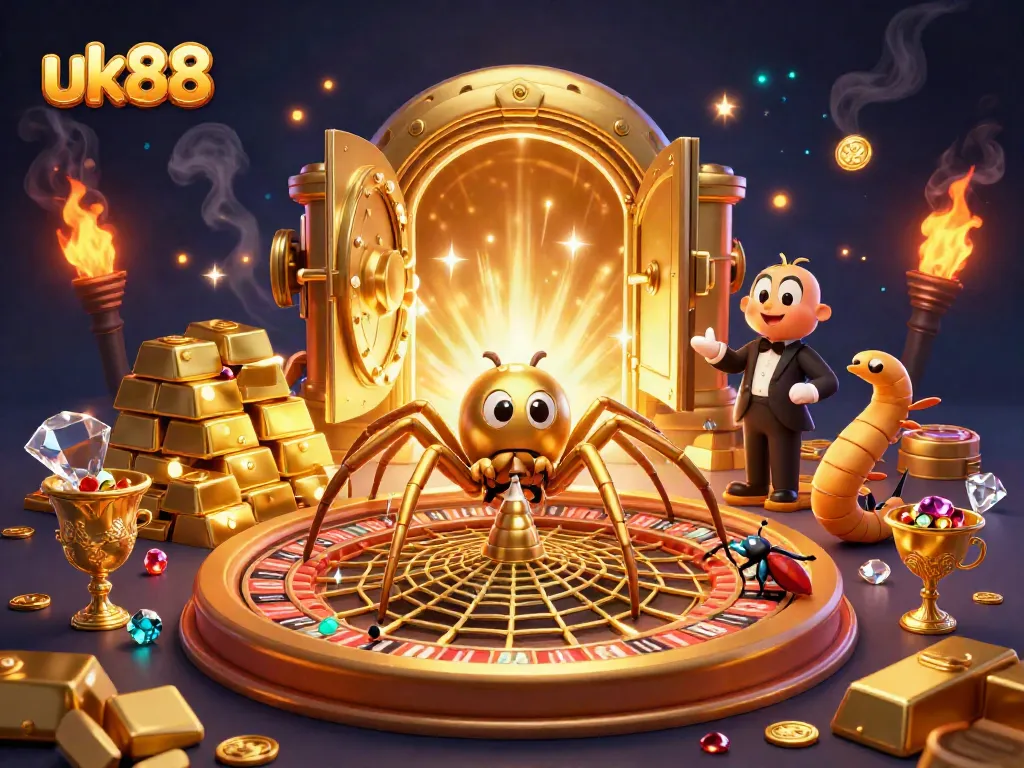 Engage with uk88 and spin the roulette wheel in this visually rich 3D casino scene.