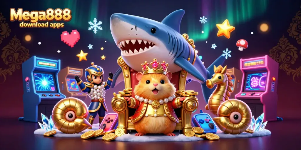 Experience thrilling gameplay with mega888 download apps in this vibrant casino scene.