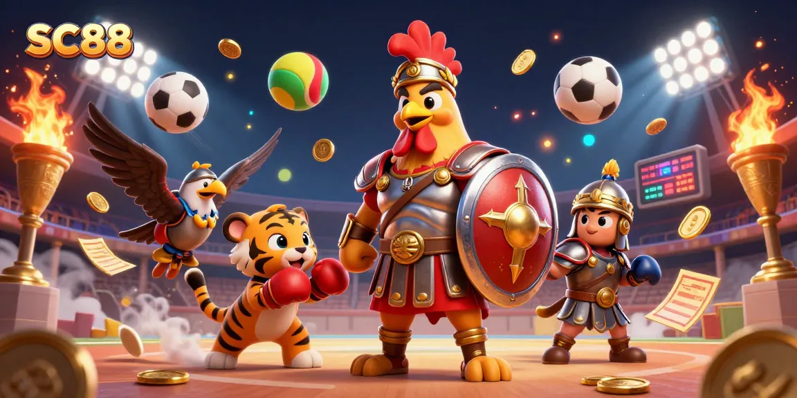 Join the excitement with SC88 in this vibrant casino scene of gaming and adventure.