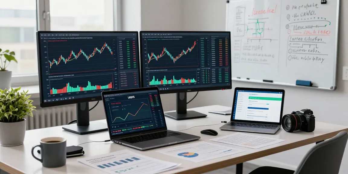 Digital workspace analyzing USDT0 cross-chain transactions with modern tech elements and financial data.