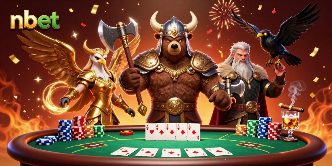 Experience high-stakes action at nbet with a vibrant poker scene featuring dynamic characters.