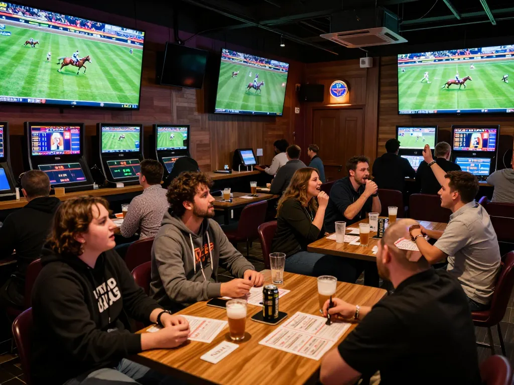 Capture the thrilling ambiance of sports betting with keonhacai8, where fans engage in live betting during a game.