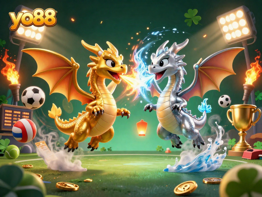 Experience thrilling betting action at yo88 with dynamic sports elements and enchanting dragons.