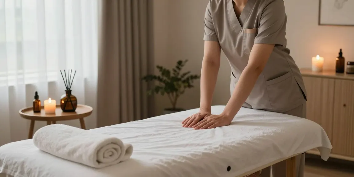 Enjoy a premium 오산출장안마 experience with calming home massage therapy setup.