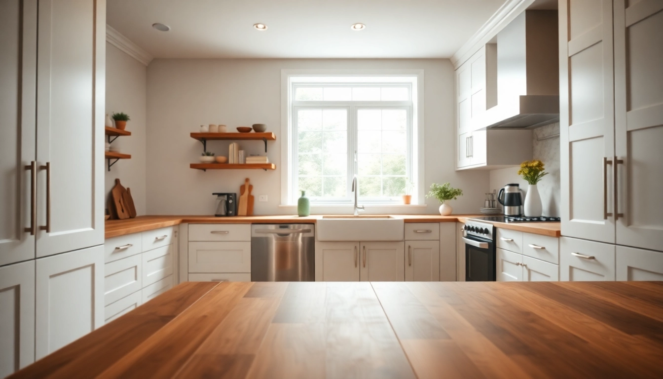 Stylish cabinet refacing in Clearwater FL kitchen with modern design elements.