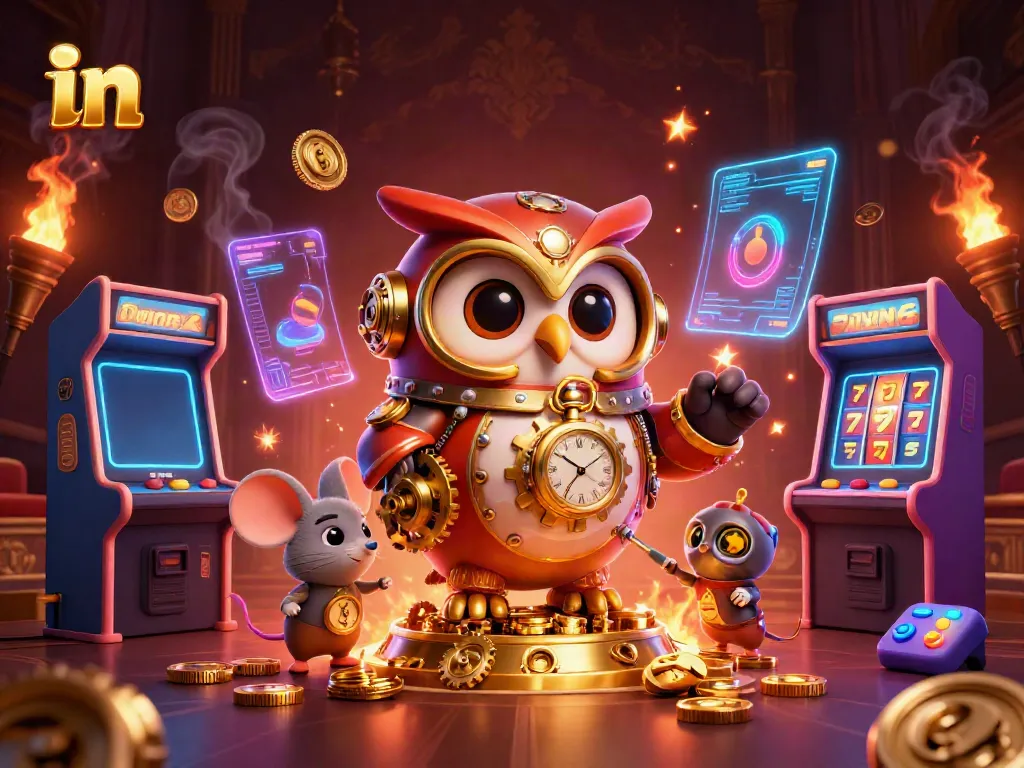 Win big with 789 Club's dynamic slot games featuring steampunk owl and mouse!