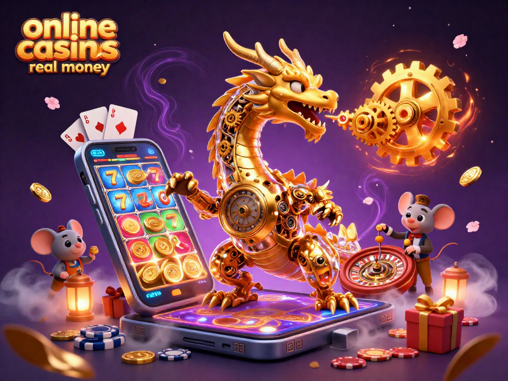 Engage with online casinos real money through animated golden dragon slot adventure.