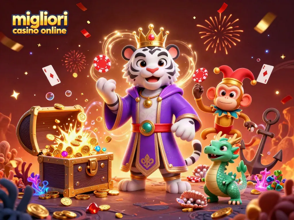 Scopri i migliori casino online con bonus imperdibili e giochi avvincenti, in un'illustrazione vibrante.