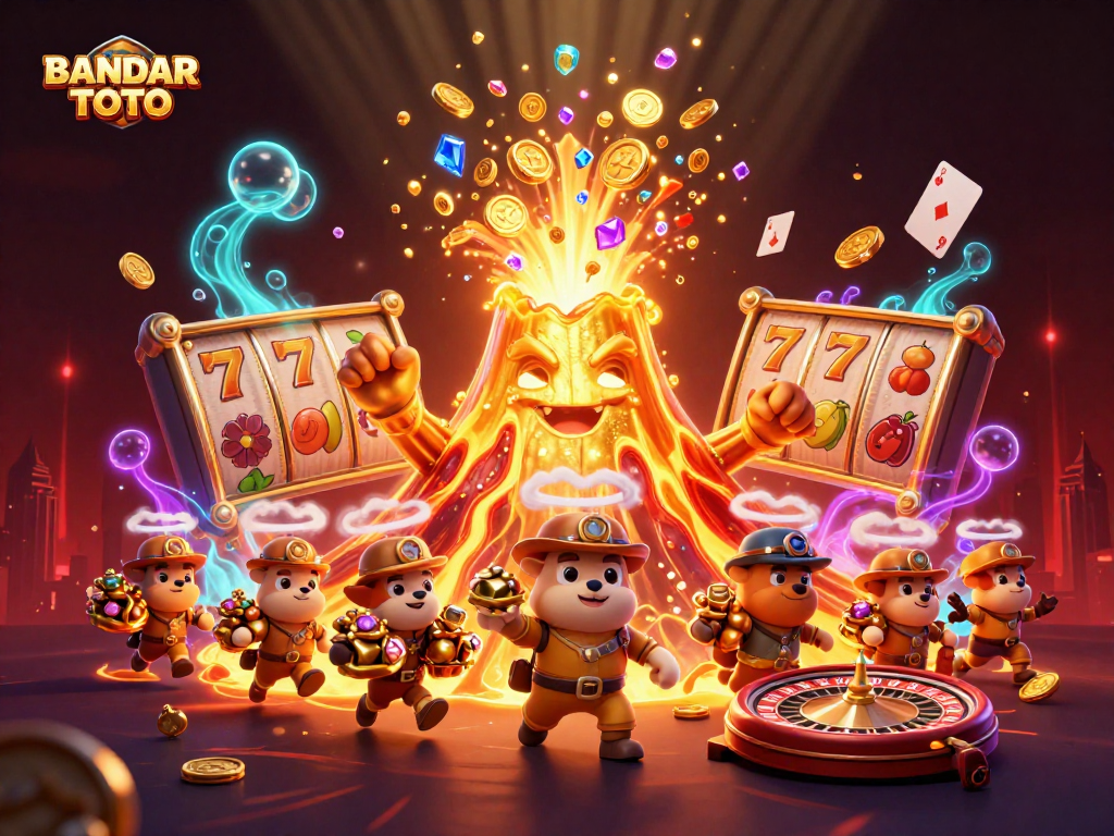 Engage with BANDAR TOTO through an exciting scene of treasure, gameplay, and winning elements.