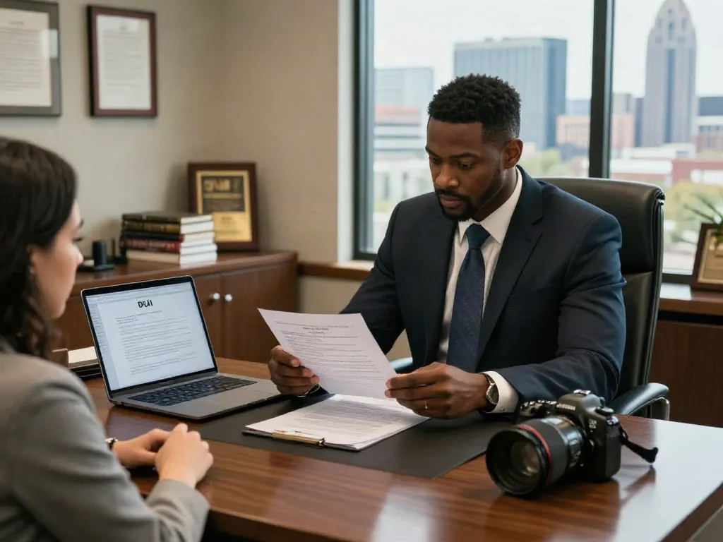 Cobb County DUI lawyers providing expert legal consultation in a professional Atlanta office.