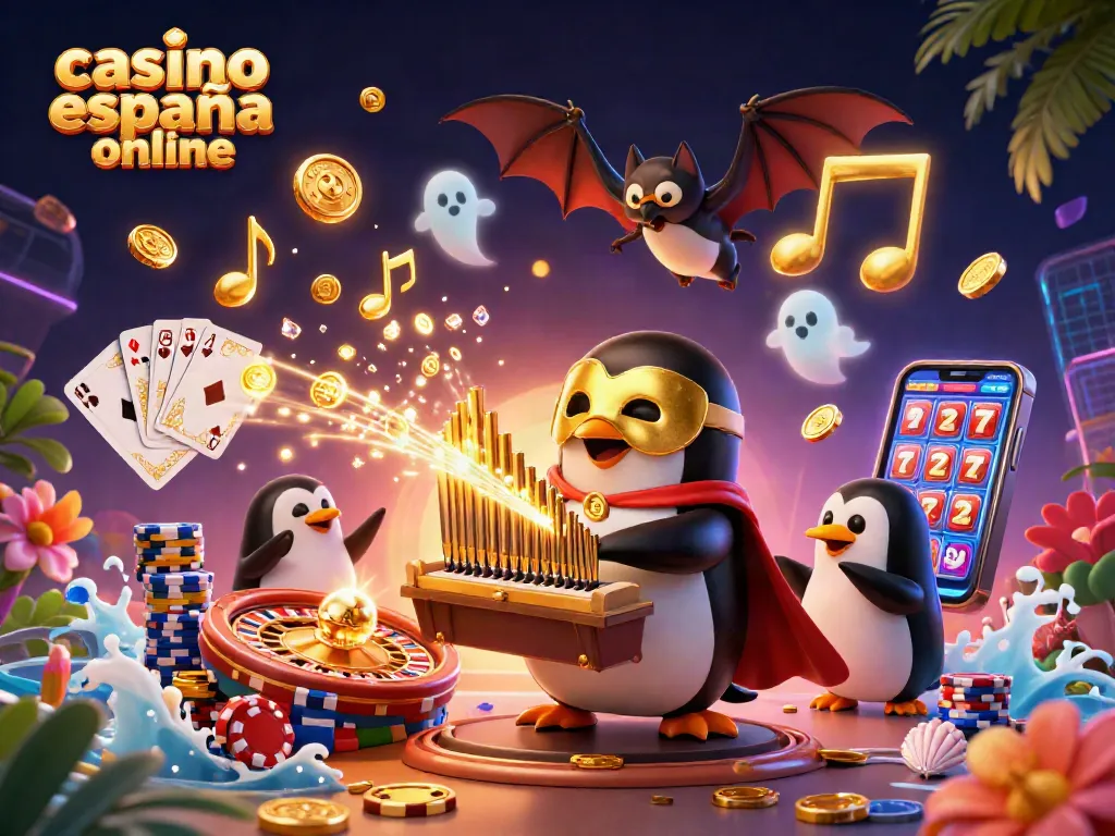 Juega en casino españa online y disfruta de emocionantes tragaperras y ruletas en una cuidada ilustración.