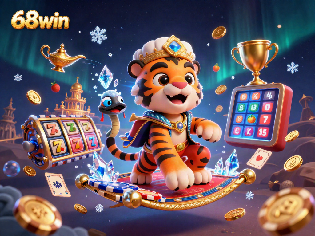 Engage with 68win's thrilling slot adventure featuring vibrant characters and dynamic elements.
