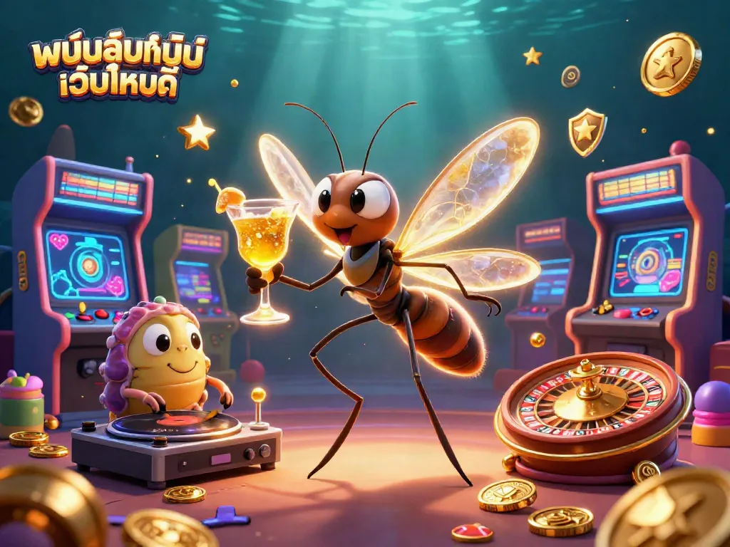 สนุกกับพนันออนไลน์ เว็บไหนดี พร้อมแมลงวันน้ำแข็งเป็นมาสคอตคาสิโนในภาพ 3D