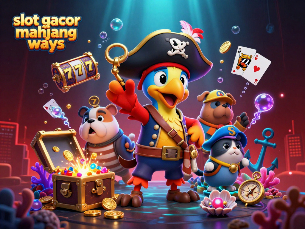 Experience the thrill of slot gacor mahjong ways with vibrant visuals of treasure, reels, and characters.