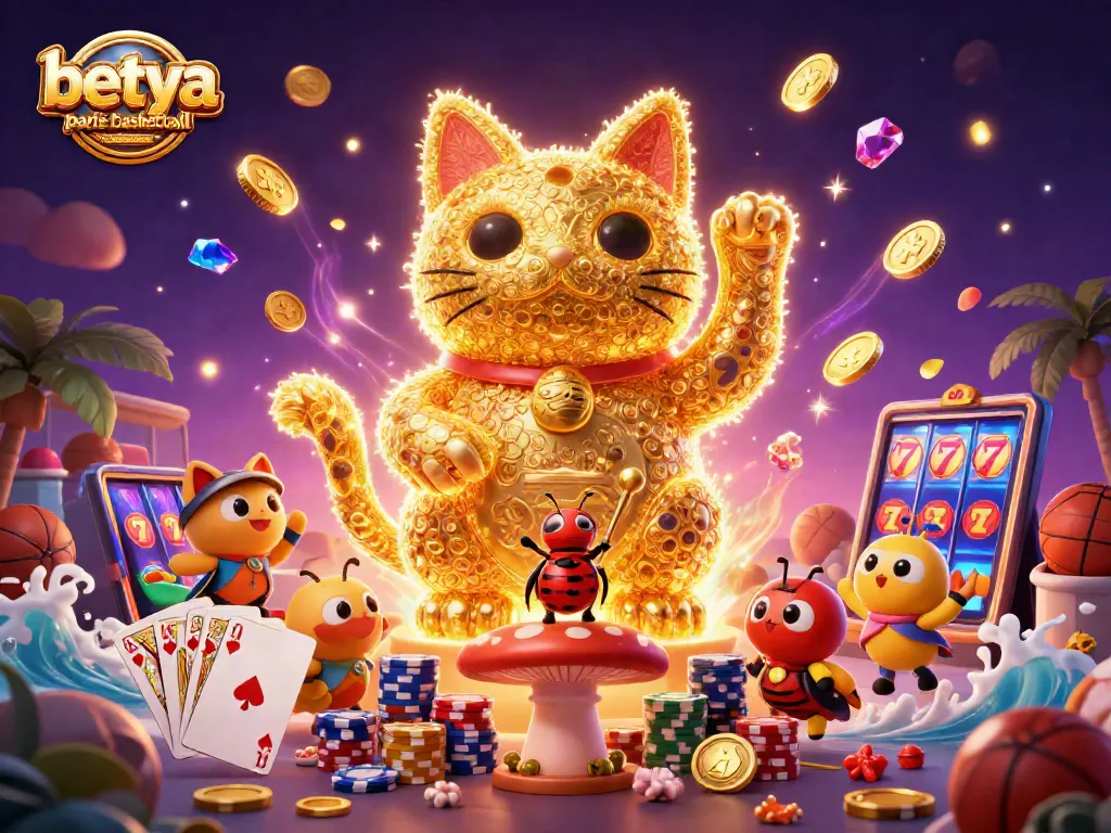 Betya Paris Basketball thrives amid cascading coins and vibrant betting elements in a dynamic scene.