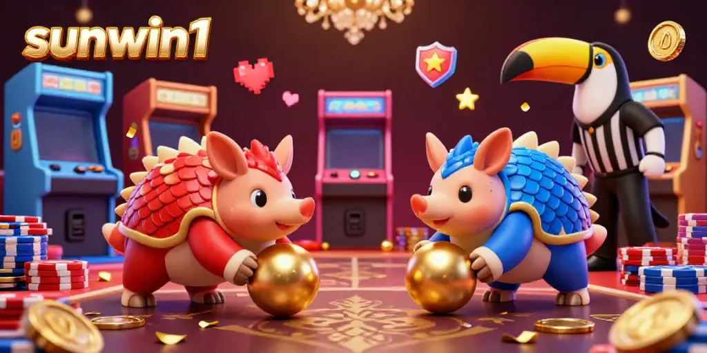 Experience the excitement of gambling with sunwin1 through vibrant pangolins in a casino-themed showdown.