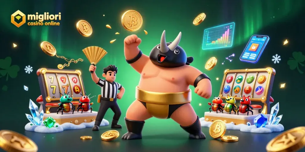 Scopri i migliori casino online mentre il campione rinoceronte sconfigge avversari sui rulli delle slot.