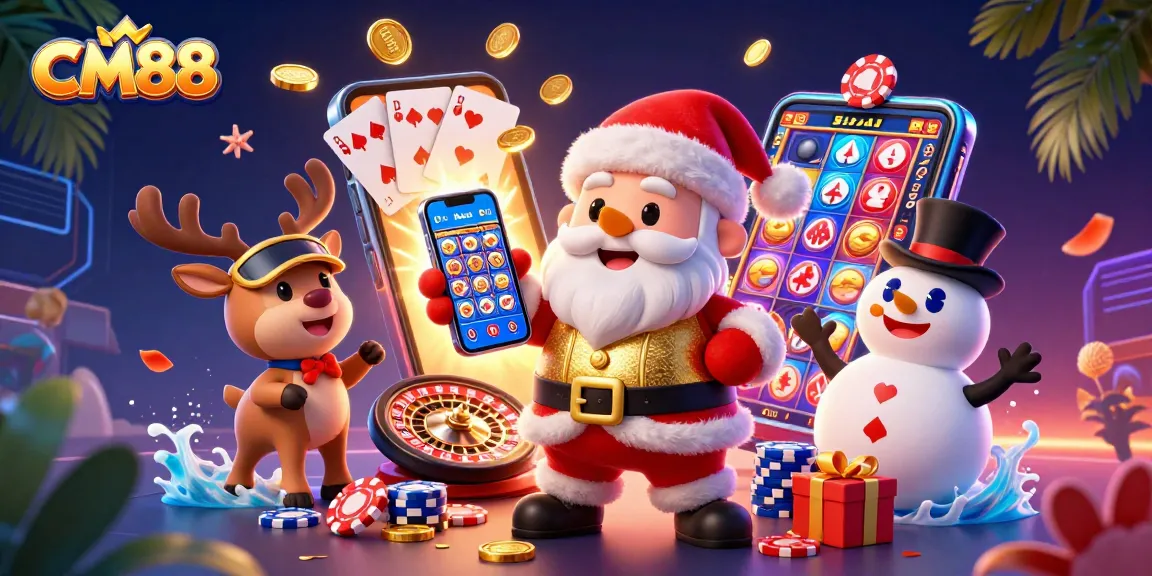 Experience the excitement of CM88 with vibrant 3D casino characters celebrating jackpot slots.