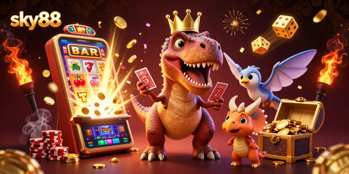 Engage with thrilling gameplay at sky88 with vibrant casino characters and jackpot elements.