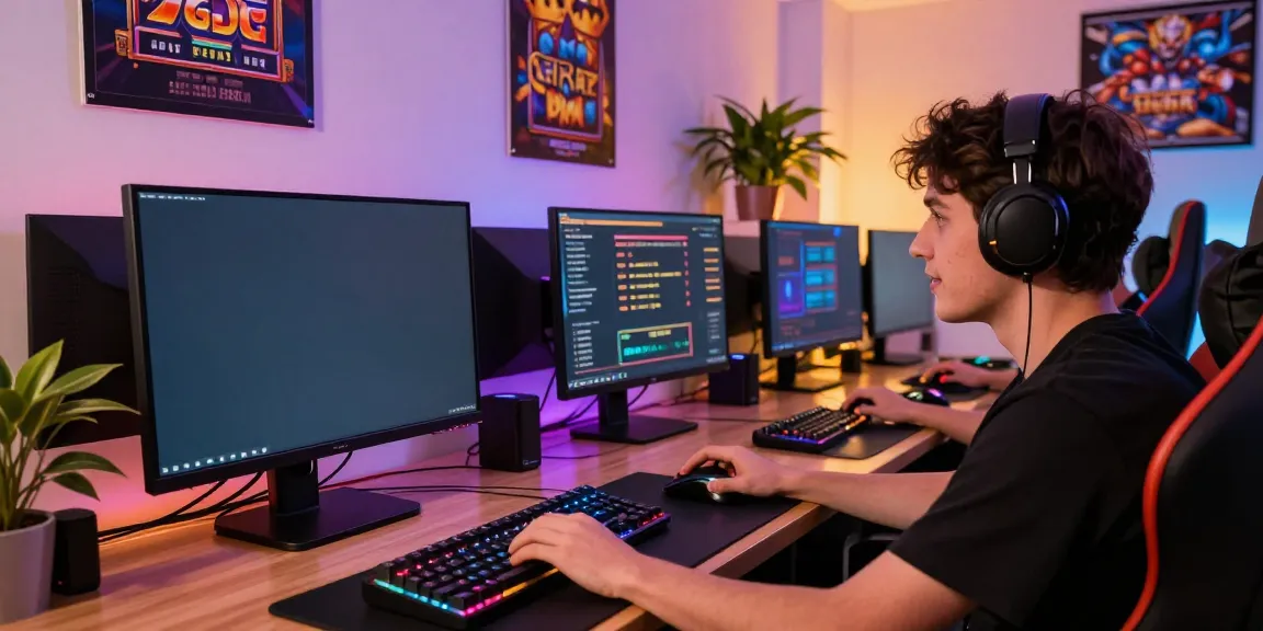Engaged player using bro138 login on a gaming setup with vibrant visuals and peripherals.