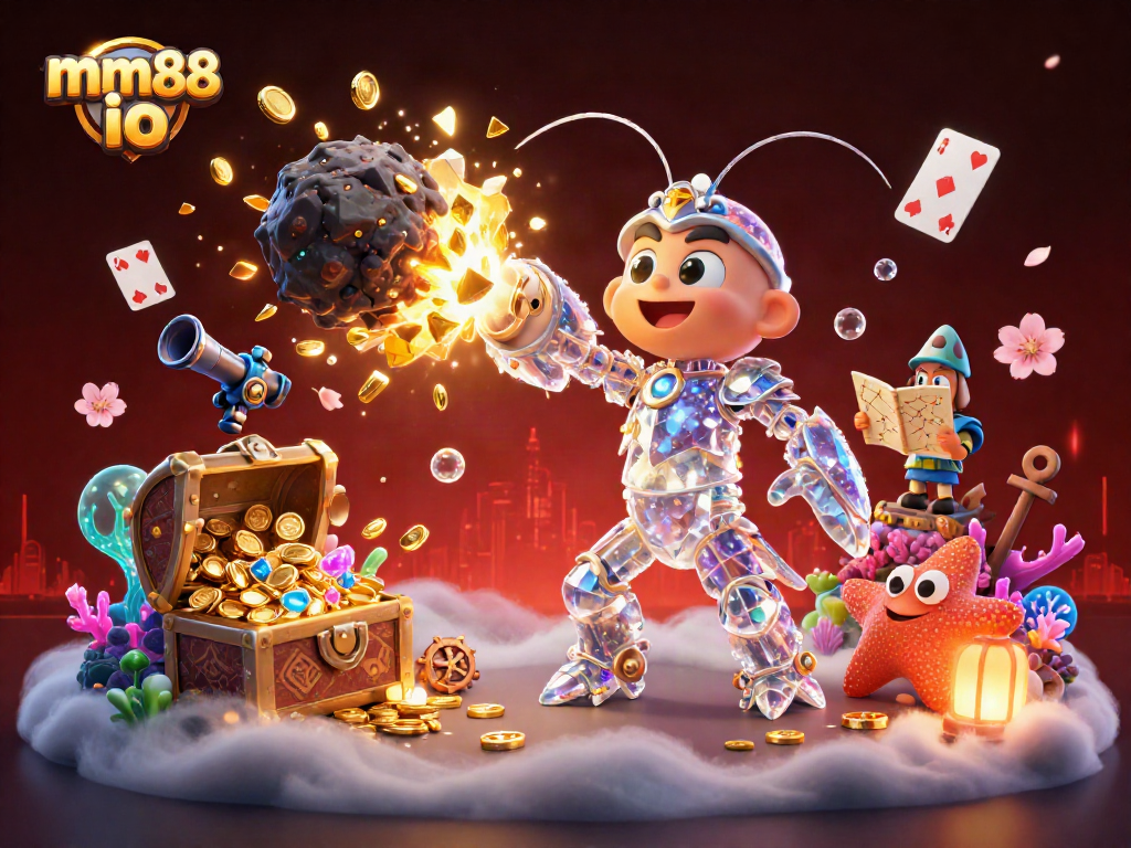 Experience the thrilling gameplay at mm88 io with colorful gems and coins raining down.