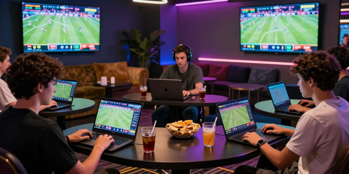 LUCK8 online casino players engaging in live sports betting in a vibrant digital environment.