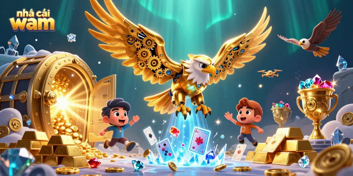 Experience thrilling casino moments at nhà cái vmax with captivating dancing eagle and treasures.