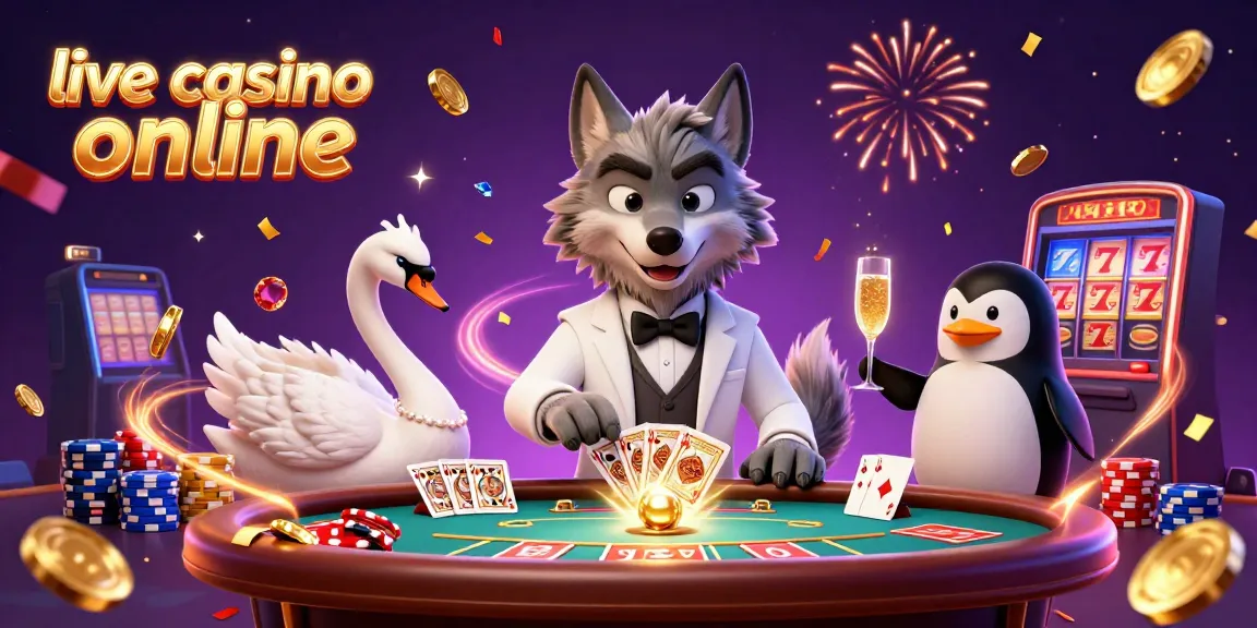 Experience the excitement of live casino online with animated characters and dynamic gameplay.