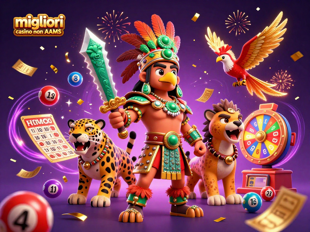Migliori casino non AAMS: Esplora il mondo delle slot e delle lotterie con guerrieri aztechi in un vivido universo di premi e vincite