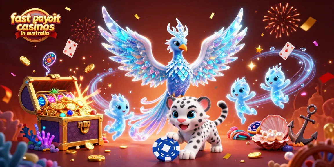 Play exciting games at fast payout casinos in Australia with vibrant characters and dynamic elements.