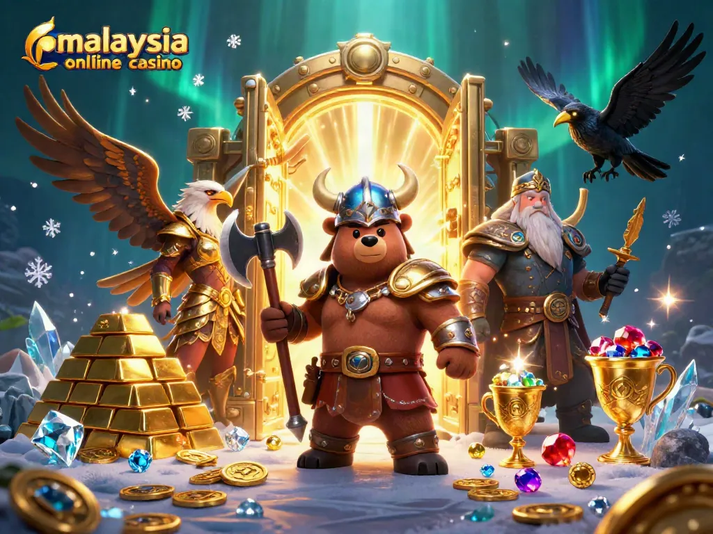 Explore thrilling adventures at the malaysia online casino with a vibrant Viking theme and dazzling treasures.