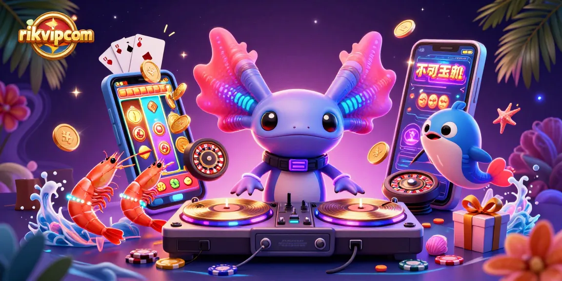 Experience thrilling fun at rikvipcom with a vibrant scene showcasing an energetic aquarium casino party.