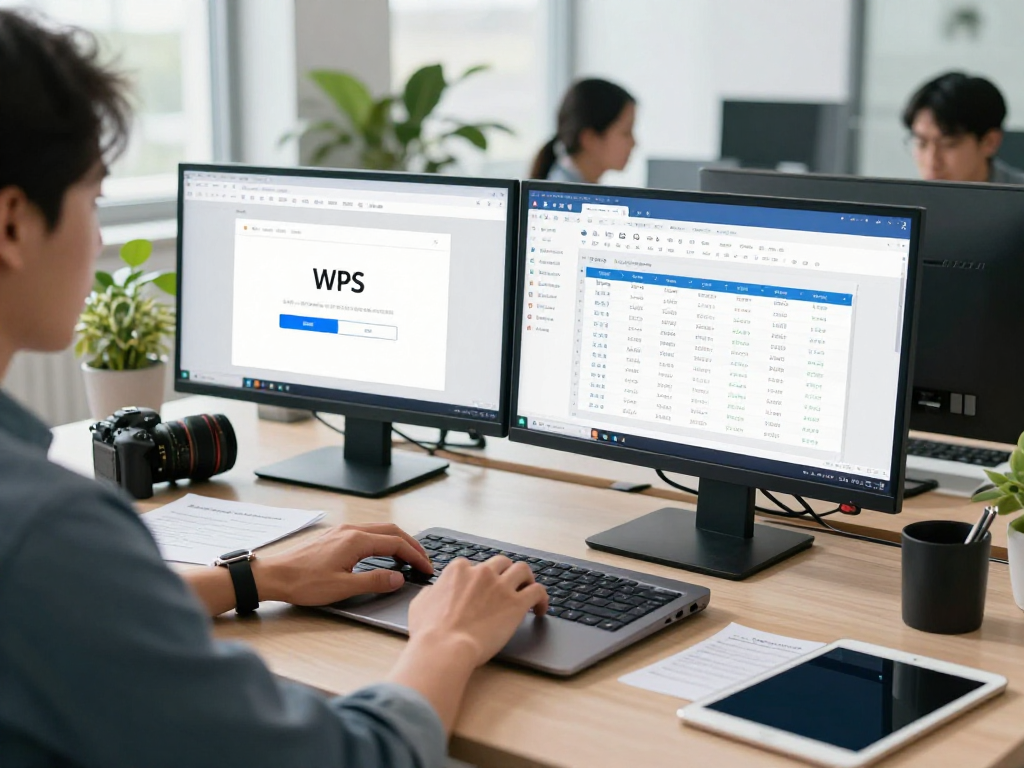 WSP办公软件在现代办公室环境中,专业人士使用WPS Office进行文档编辑和数据分析。