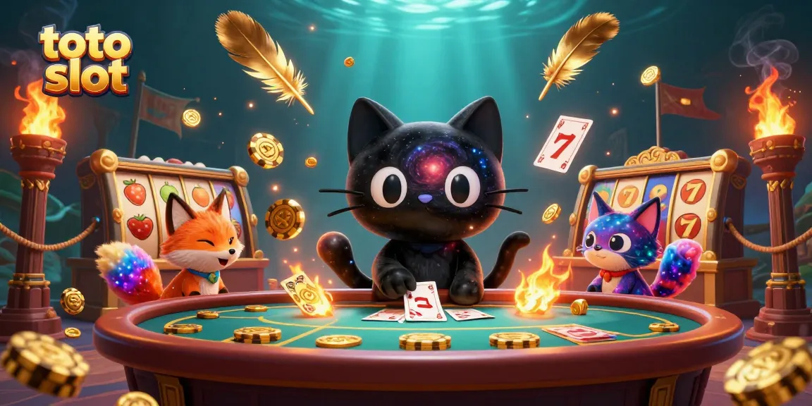 Engage in thrilling toto slot action at a vibrant cosmic casino filled with dynamic game elements.