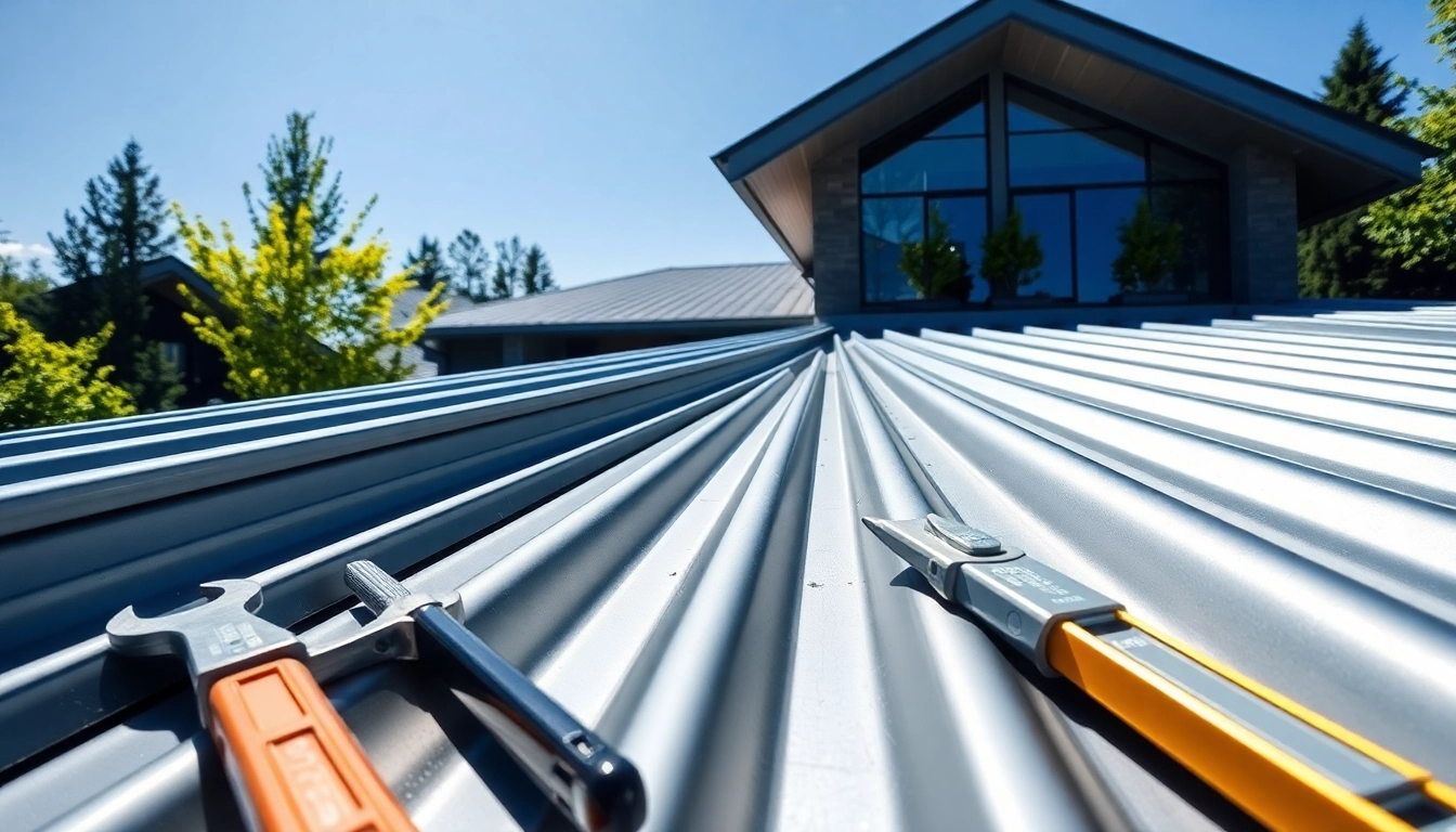 Metal roofing Vancouver installation showcasing expertise and craftsmanship in a modern home.