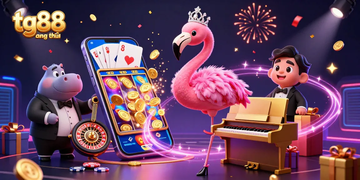 Experience tg88 trang chủ with vibrant casino characters and dynamic game elements in a colorful scene.