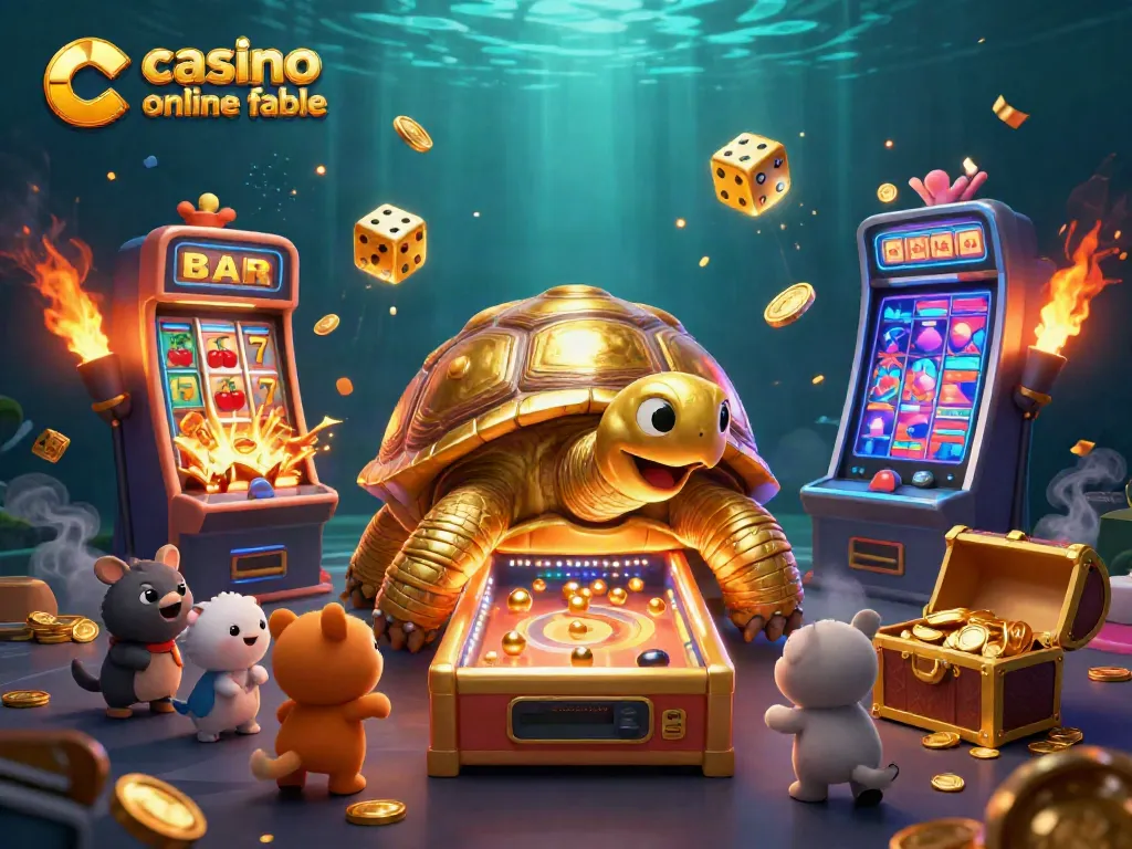 Juega en un casino online fiable con la tortuga dorada y jackpot de premios brillantes.