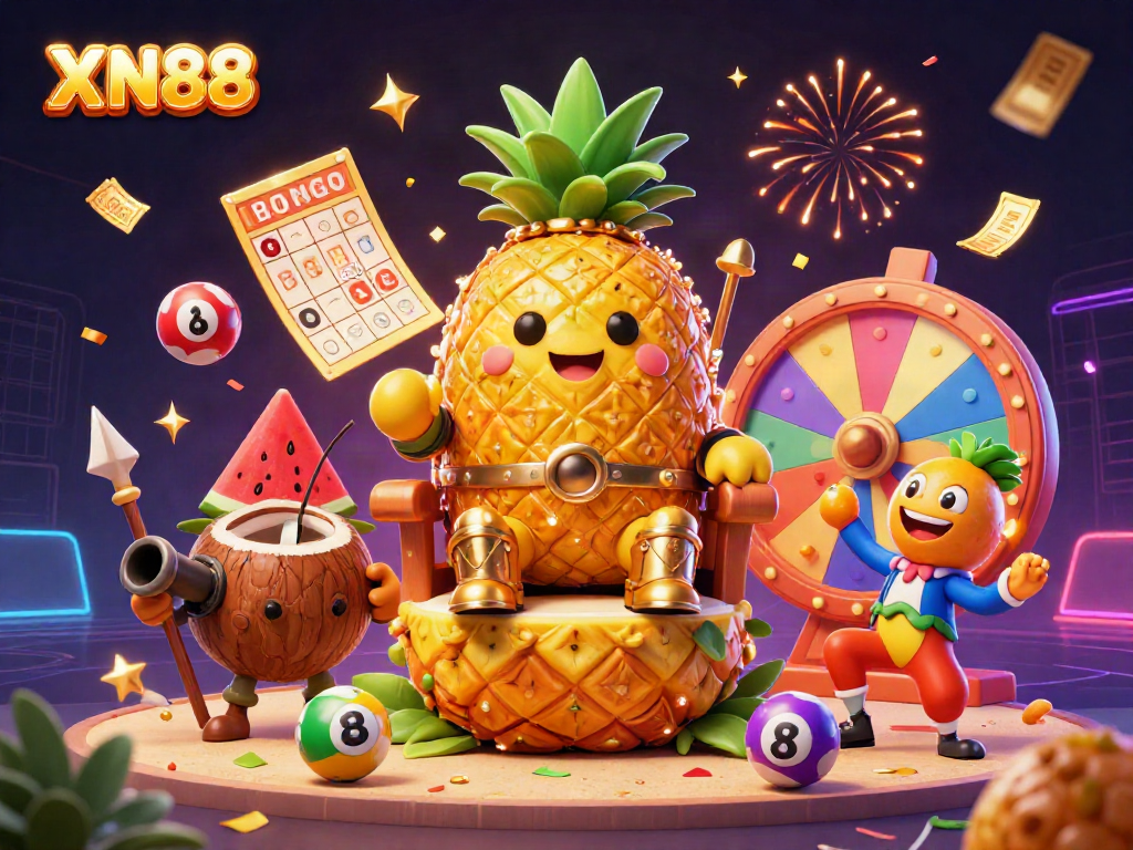 XN88 enhances your gaming experience with colorful elements in a vibrant casino-themed illustration.