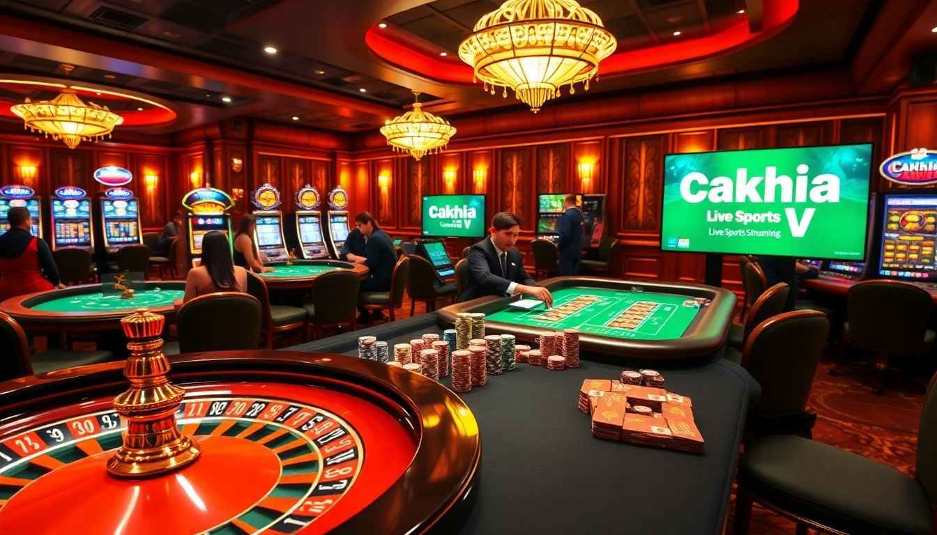 Experience thrilling live sports streaming with Cakhia TV while gambling at luxurious tables.