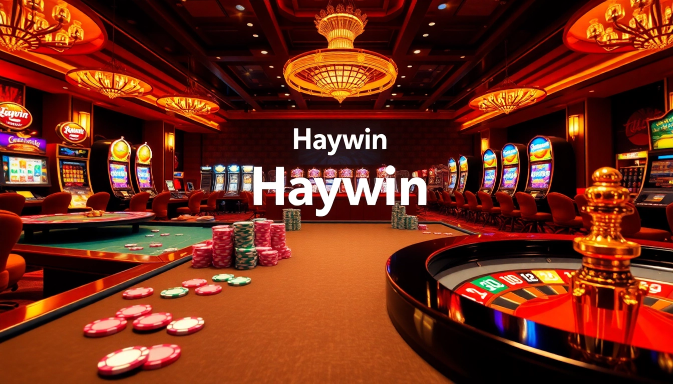 Experience an exciting night at Haywin casino with vibrant poker tables and thrilling roulette wheels.